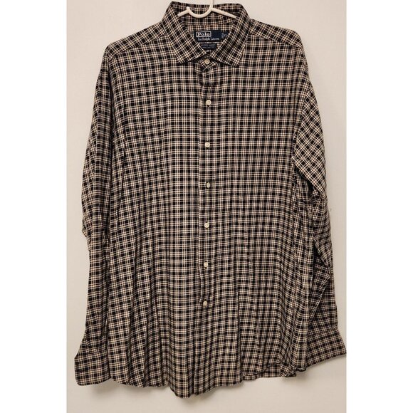 Polo Ralph Lauren Shirt Estate Sport Blue Checkered Button Up Mens XL EUC - Picture 3 of 10